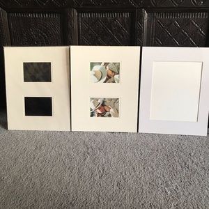 Set of 3 Pre-Cut Picture Mats/Matting - NWOT